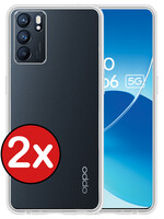 BTH BTH OPPO Reno 6 Hoesje Siliconen Transparant - 2 PACK