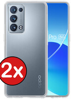 BTH BTH OPPO Reno 6 Pro Hoesje Siliconen Transparant - 2 PACK