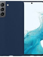 BTH BTH Samsung Galaxy S22 Hoesje Siliconen - Donkerblauw