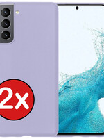 BTH BTH Samsung Galaxy S22 Hoesje Siliconen - Lila - 2 PACK