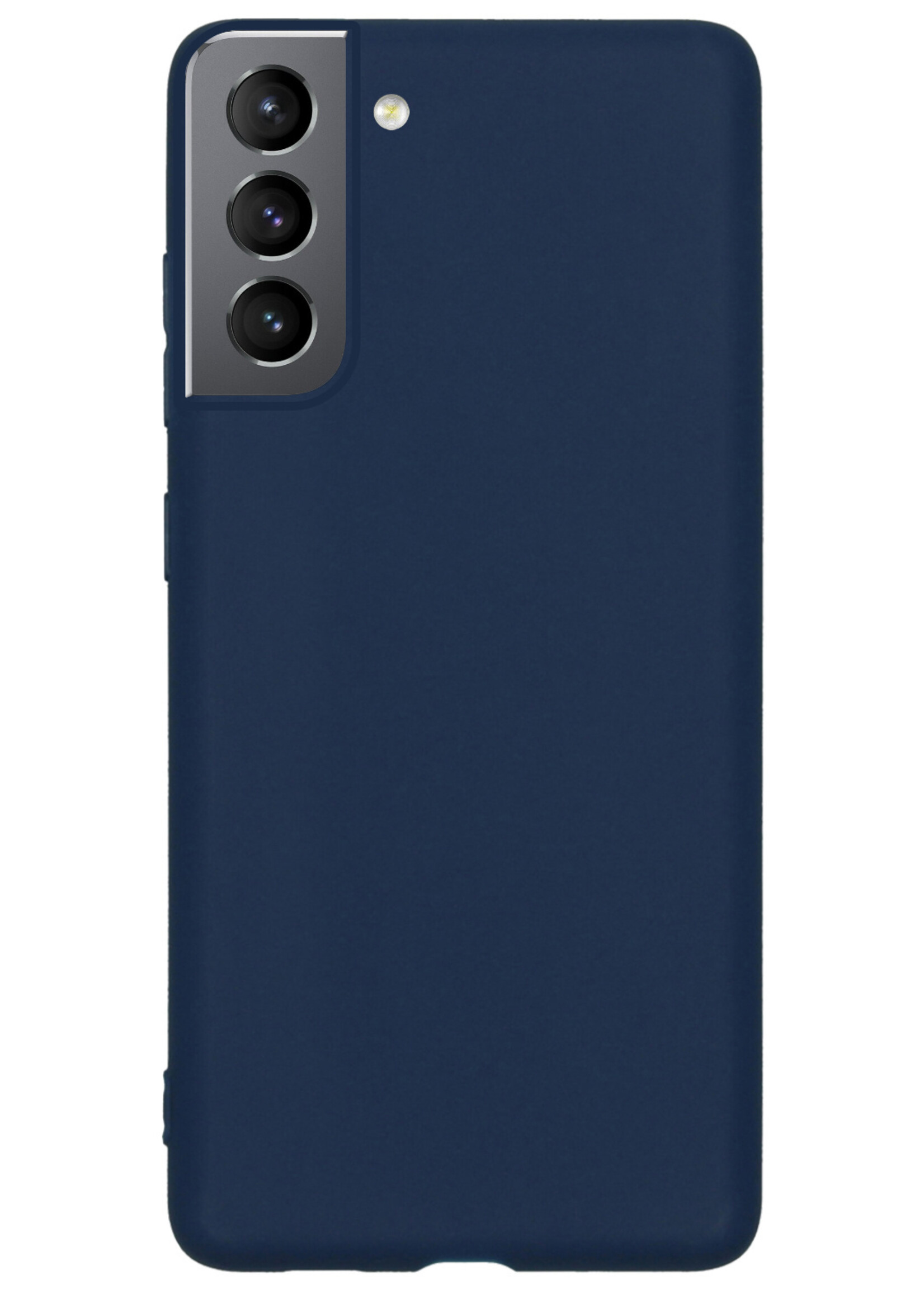 BTH Samsung Galaxy S22 Plus Hoesje Siliconen Case Cover - Samsung S22 Plus Hoesje Cover Hoes Siliconen - Donker Blauw