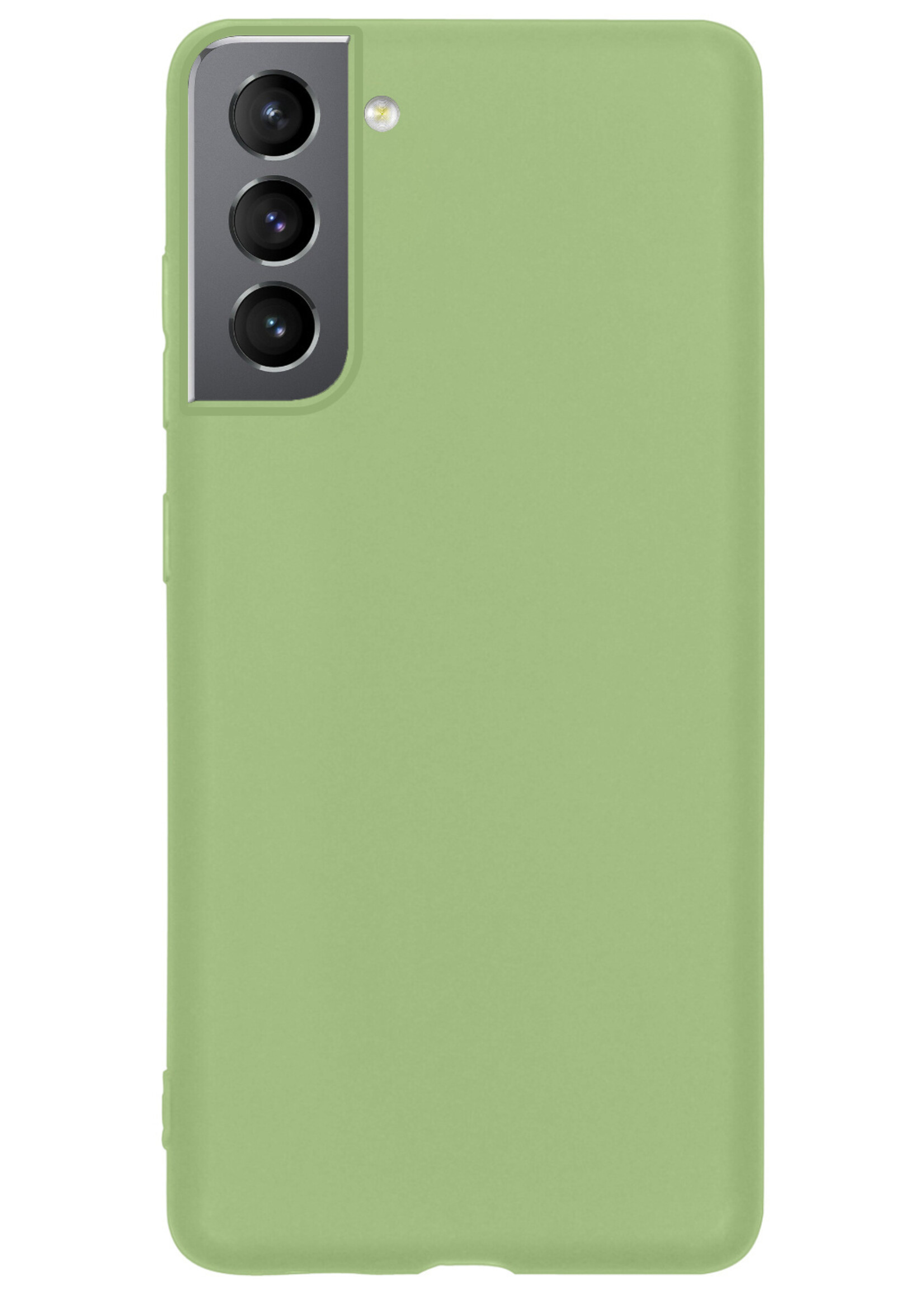 BTH Hoesje Geschikt voor Samsung S22 Plus Hoesje Siliconen Case Hoes - Hoes Geschikt voor Samsung Galaxy S22 Plus Hoes Cover Case - Groen - 2 PACK