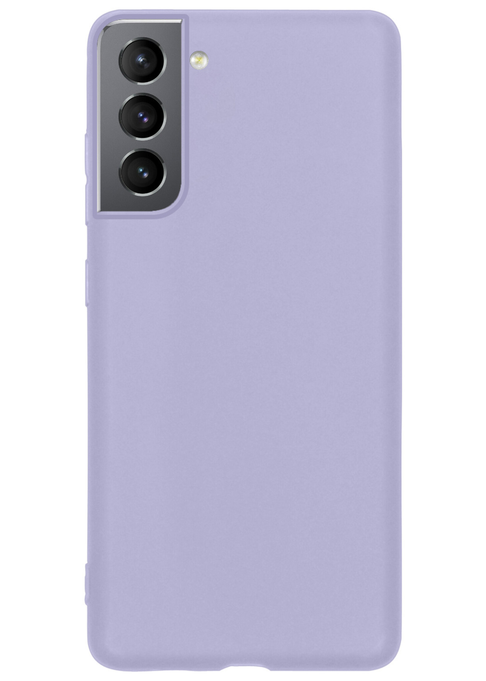 BTH Hoesje Geschikt voor Samsung S22 Plus Hoesje Siliconen Case Hoes - Hoes Geschikt voor Samsung Galaxy S22 Plus Hoes Cover Case - Lila - 2 PACK