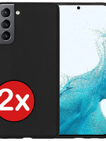 BTH BTH Samsung Galaxy S22 Plus Hoesje Siliconen - Zwart - 2 PACK