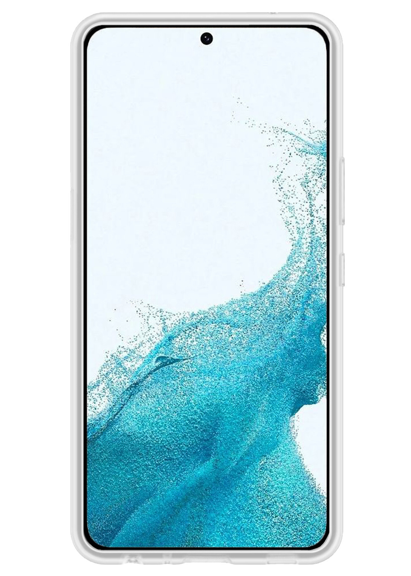 BTH Hoesje Geschikt voor Samsung S22 Ultra Hoesje Siliconen Case Hoes - Hoes Geschikt voor Samsung Galaxy S22 Ultra Hoes Cover Case - Transparant - 2 PACK