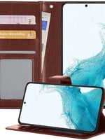 BTH BTH Samsung Galaxy S22 Hoesje Bookcase - Bruin
