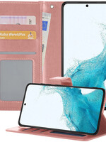BTH BTH Samsung Galaxy S22 Hoesje Bookcase - Rose Goud