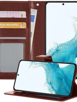 BTH BTH Samsung Galaxy S22 Plus Hoesje Bookcase - Bruin