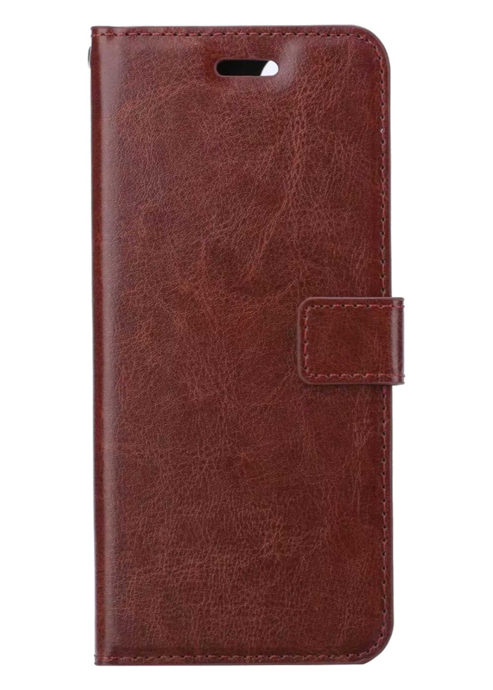 BTH Samsung S22 Plus Hoesje Book Case Hoes - Samsung Galaxy S22 Plus Case Hoesje Portemonnee Cover - Samsung S22 Plus Hoes Wallet Case Hoesje - Bruin