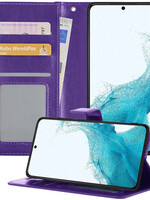 BTH BTH Samsung Galaxy S22 Ultra Hoesje Bookcase - Paars