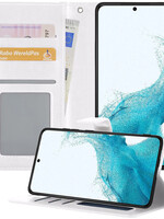 BTH BTH Samsung Galaxy S22 Ultra Hoesje Bookcase - Wit