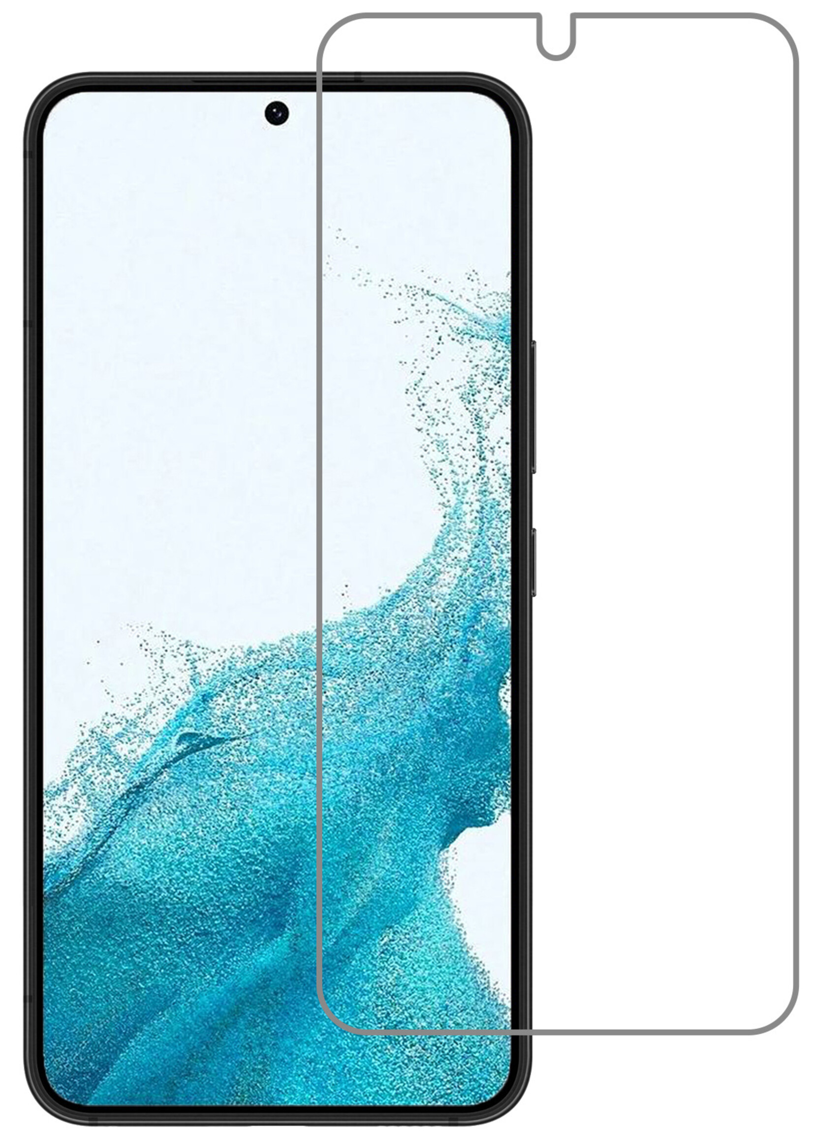 BTH Samsung Galaxy S22 Screenprotector Glas Gehard - Samsung S22 Tempered Glas Gehard - Samsung Galaxy S22 Screen Protector Screen Cover