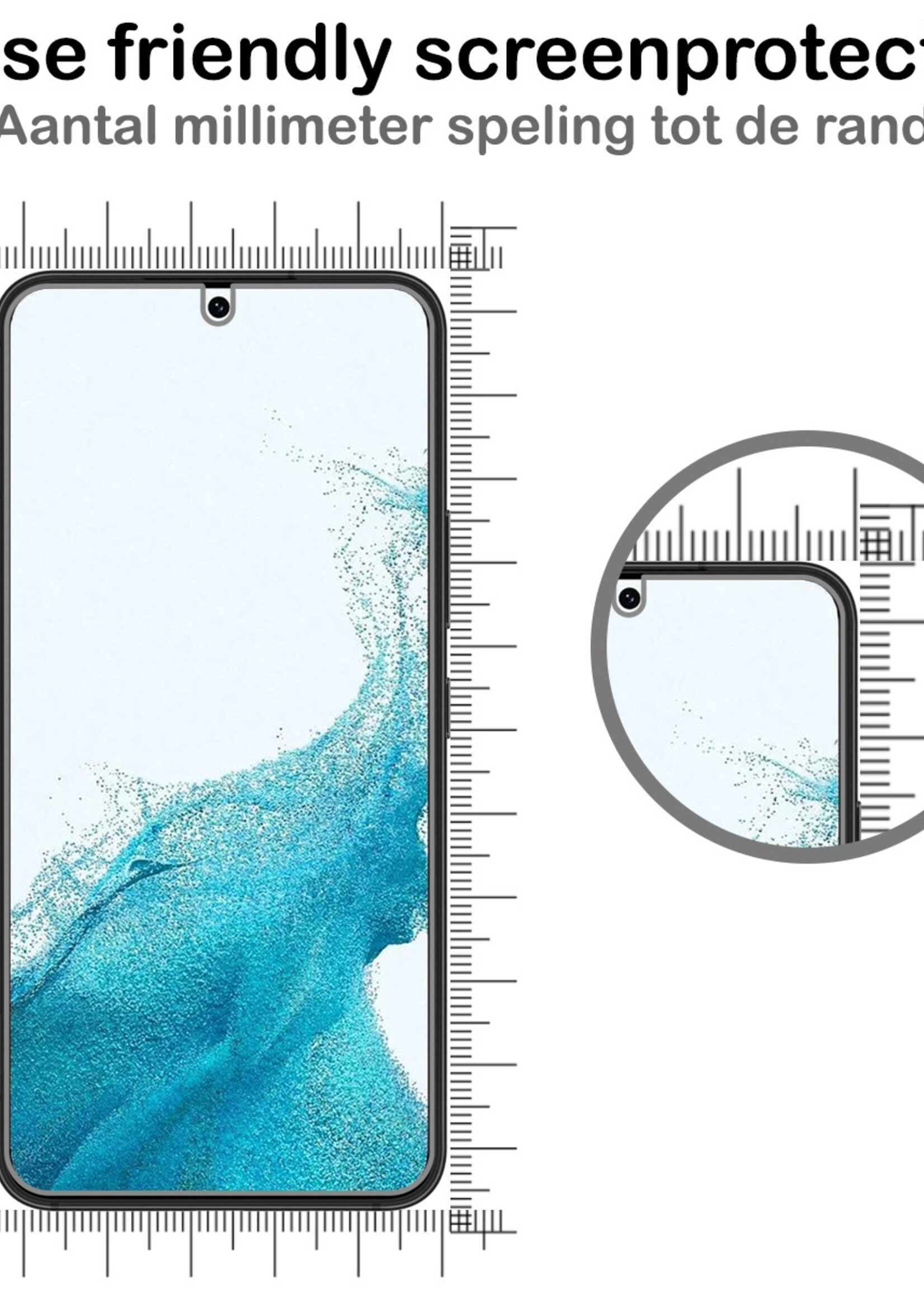 BTH Screenprotector Geschikt voor Samsung S22 Screenprotector Glas Gehard Tempered Glass - Screenprotector Geschikt voor Samsung Galaxy S22 Screen Protector Screen Cover - 2 PACK