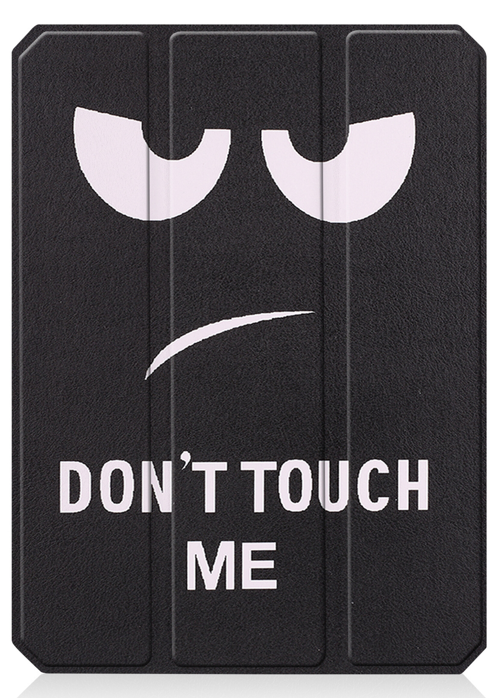BTH Hoes Geschikt voor iPad Mini 6 Hoes Book Case Hoesje Trifold Cover Met Uitsparing Geschikt voor Apple Pencil Met Screenprotector - Hoesje Geschikt voor iPad Mini 6 Hoesje Bookcase - Don't Touch Me