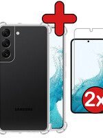 BTH BTH Samsung Galaxy S22 Hoesje Shockproof Met 2x Screenprotector