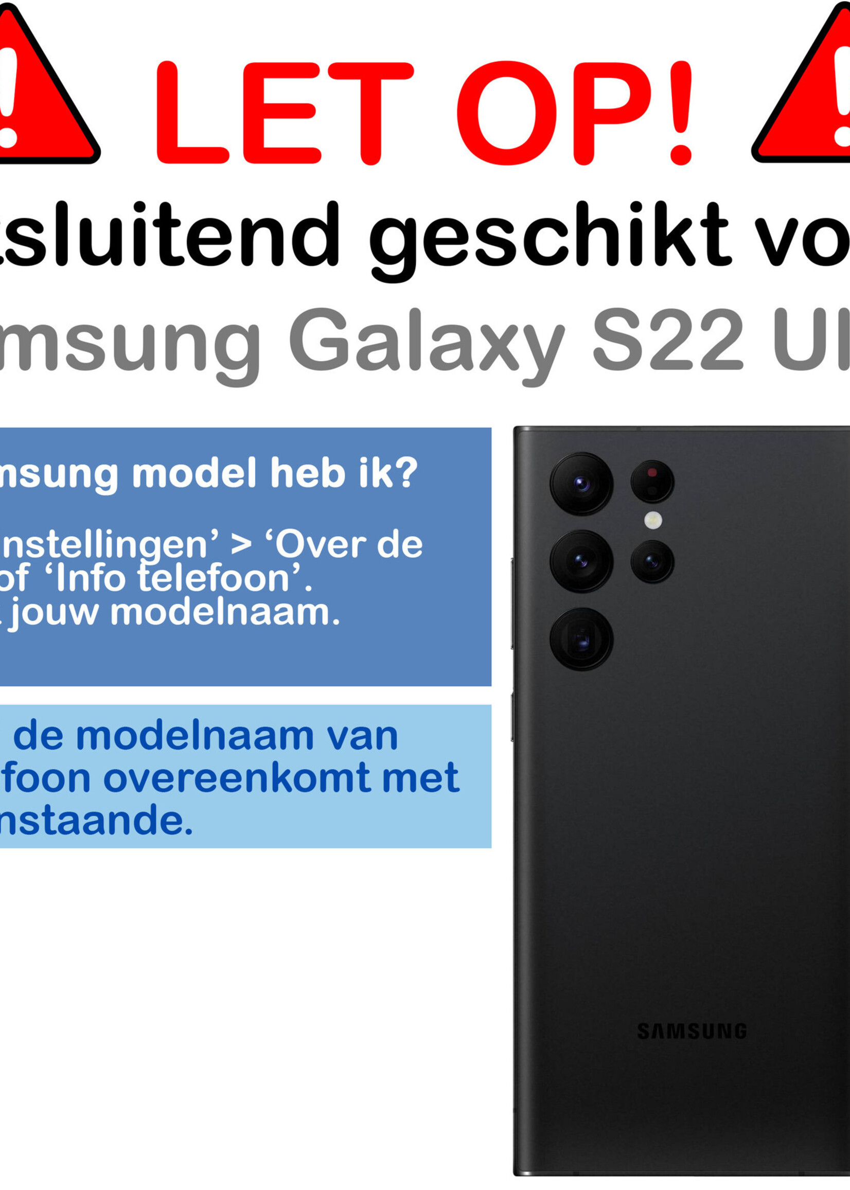BTH Hoesje Geschikt voor Samsung S22 Ultra Hoesje Book Case Hoes Portemonnee Cover Walletcase Met 2x Screenprotector - Hoes Geschikt voor Samsung Galaxy S22 Ultra Hoes Bookcase Hoesje - Paars