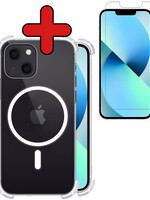 BTH BTH iPhone 13 Mini Magsafe Hoesje Transparant Met Screenprotector