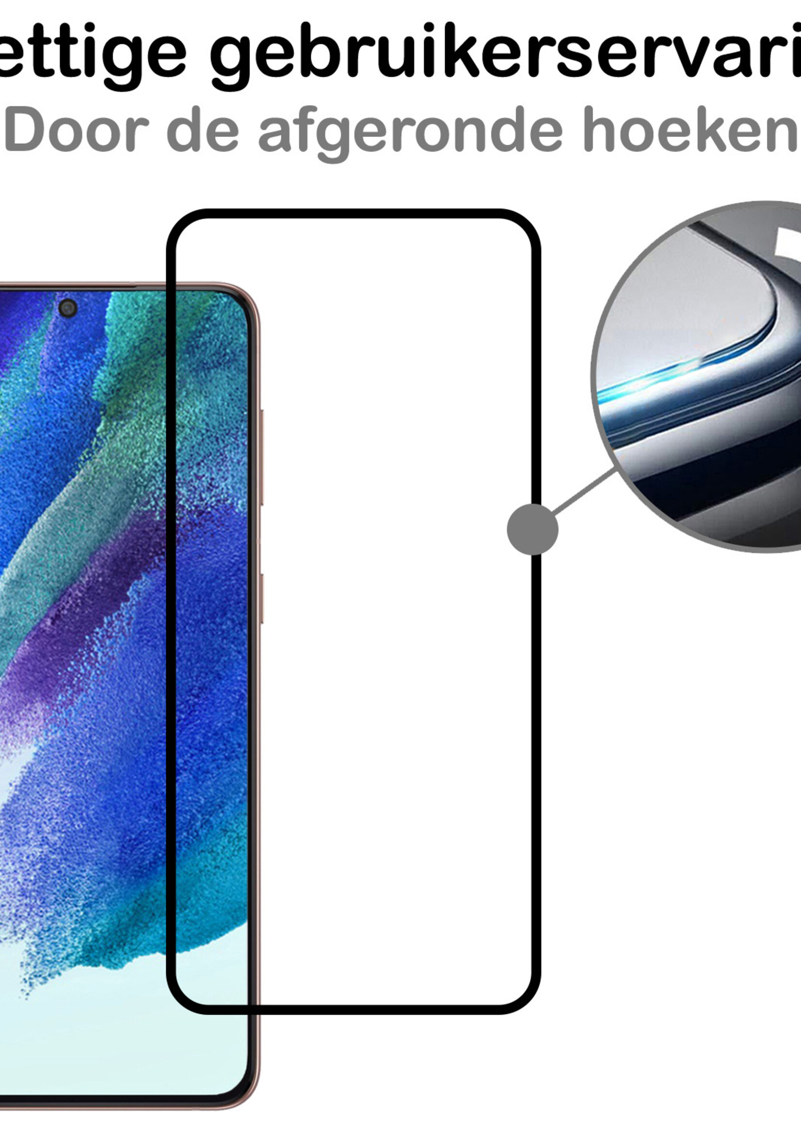 BTH Screenprotector Geschikt voor Samsung S21 FE Screenprotector Glas Gehard Tempered Glass Full Cover - Screenprotector Geschikt voor Samsung Galaxy S21 FE Screen Protector Screen Cover - 3 PACK
