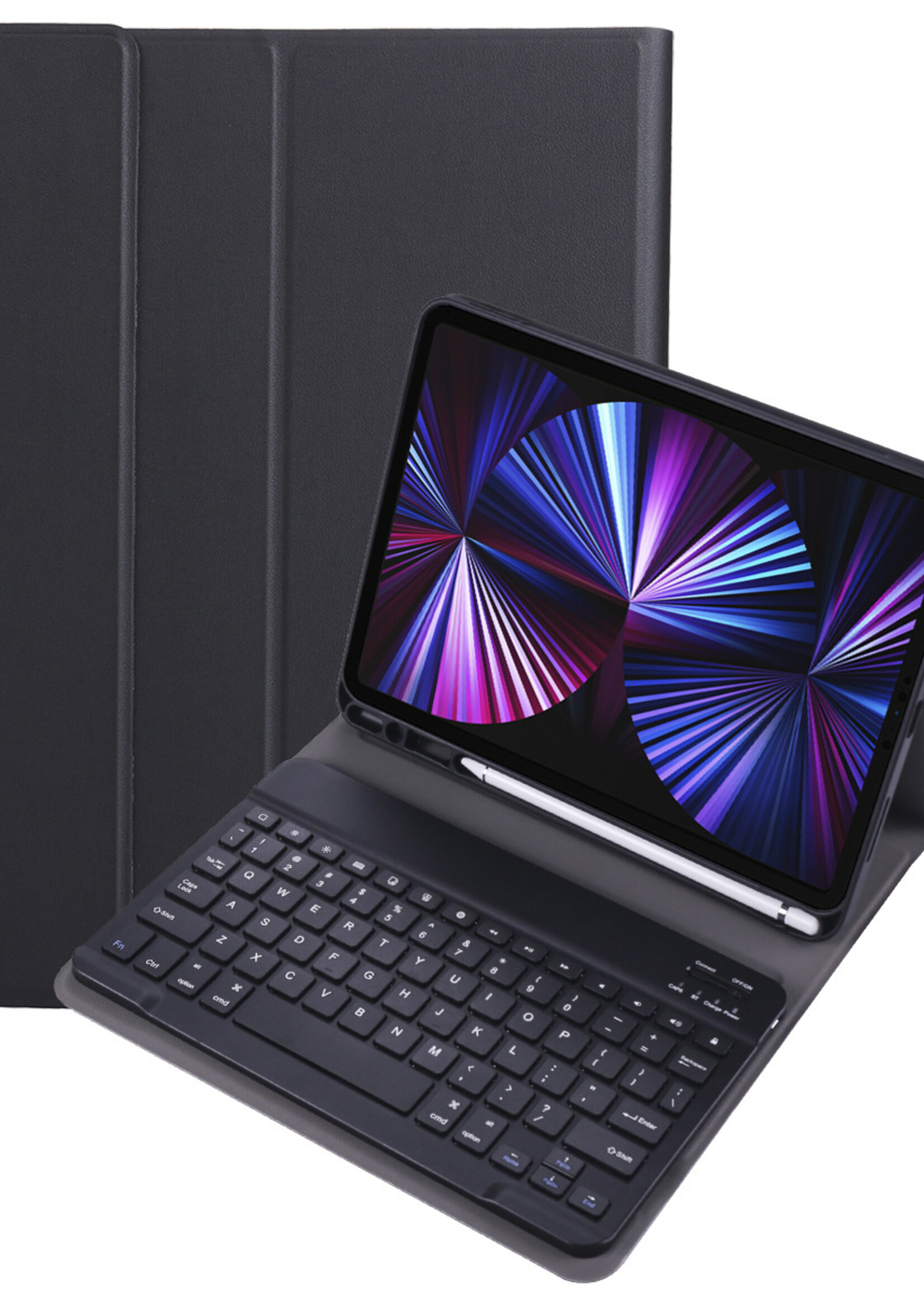BTH iPad Pro 11 inch 2020 Hoesje Toetsenbord Hoes Luxe Keyboard Case Cover (11 inch) - Zwart