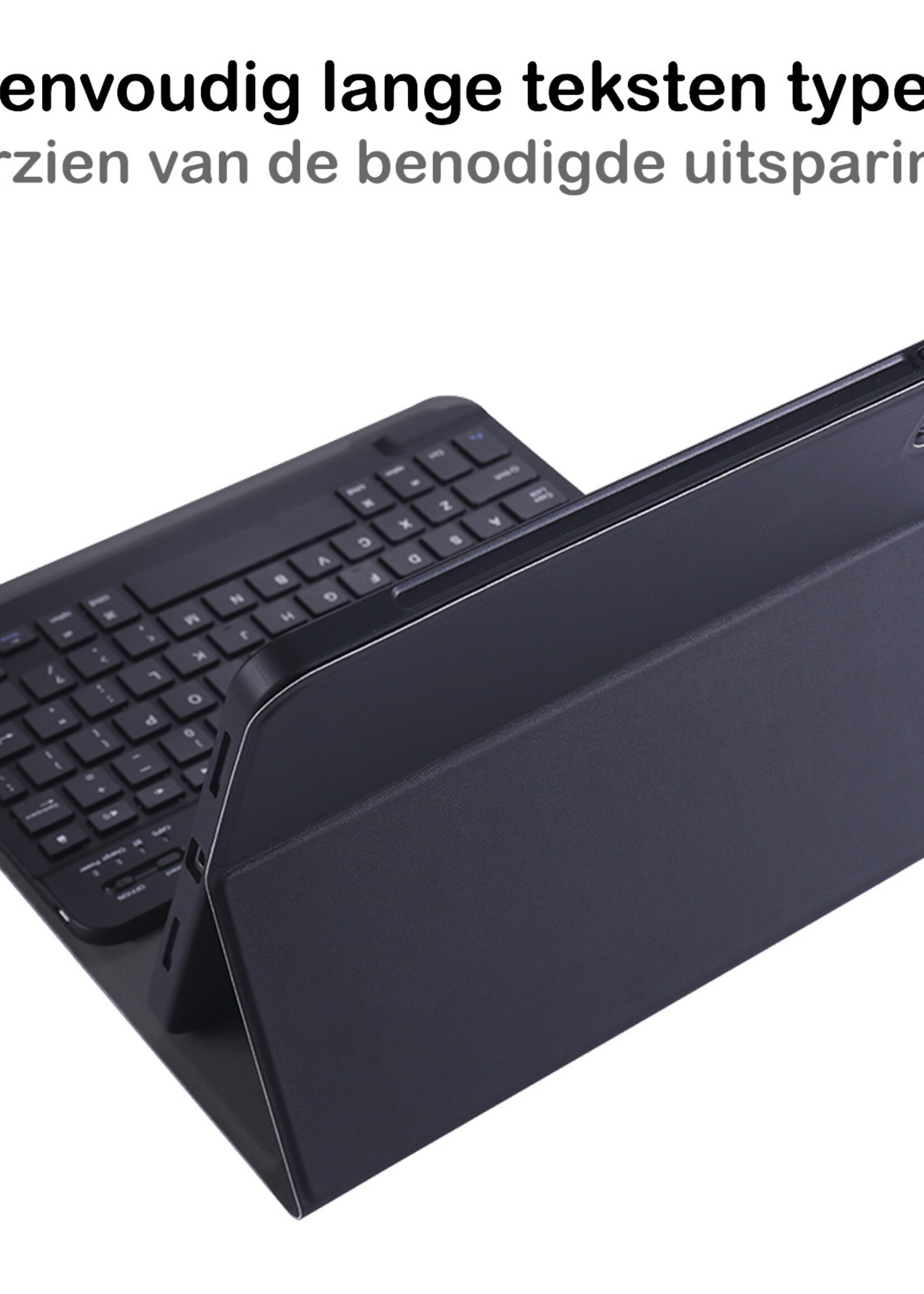 BTH Hoes Geschikt voor iPad Pro 2020 (11 inch) Hoes Toetsenbord Hoesje Keyboard Case Cover Met Screenprotector - Hoesje Geschikt voor iPad Pro 11 inch (2020) Hoes Toetsenbord Case - Zwart