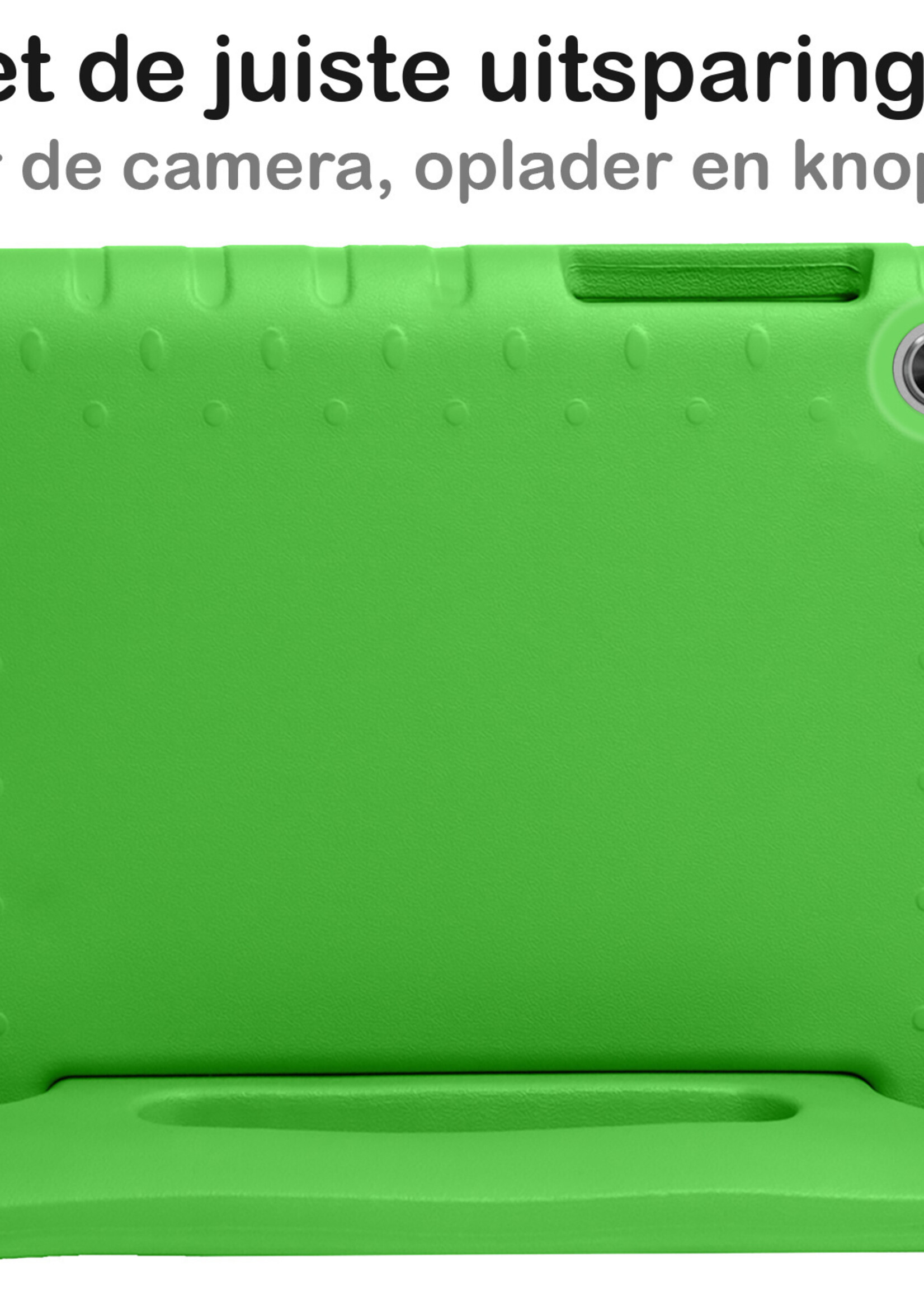 BTH Kinderhoes Geschikt voor Lenovo Tab M10 FHD Plus 2nd Gen Hoes Kinder Hoesje Kids Case Cover Kidsproof Met Screenprotector - Hoesje Geschikt voor Lenovo Tab M10 FHD Plus (2e Gen) Hoesje Kinder Hoes - Groen