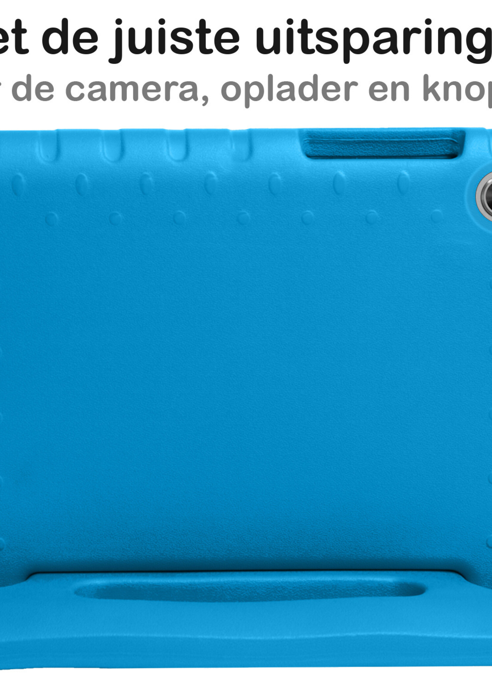 BTH Kinderhoes Geschikt voor Lenovo Tab M10 FHD Plus 2nd Gen Hoes Kinder Hoesje Kids Case Cover Kidsproof Met Screenprotector - Hoesje Geschikt voor Lenovo Tab M10 FHD Plus (2e Gen) Hoesje Kinder Hoes - Blauw