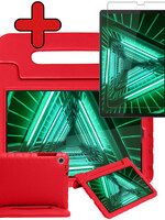 BTH BTH Lenovo Tab M10 FHD Plus Kinderhoes Met Screenprotector - Rood