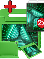 BTH BTH Lenovo Tab M10 FHD Plus Kinderhoes Met 2x Screenprotector - Groen