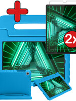 BTH BTH Lenovo Tab M10 FHD Plus Kinderhoes Met 2x Screenprotector - Blauw