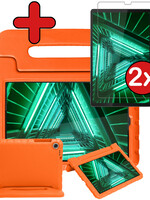 BTH BTH Lenovo Tab M10 FHD Plus Kinderhoes Met 2x Screenprotector - Oranje