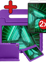 BTH BTH Lenovo Tab M10 FHD Plus Kinderhoes Met 2x Screenprotector - Paars