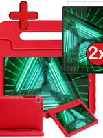 BTH BTH Lenovo Tab M10 FHD Plus Kinderhoes Met 2x Screenprotector - Rood