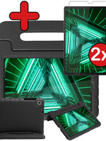 BTH BTH Lenovo Tab M10 FHD Plus Kinderhoes Met 2x Screenprotector - Zwart