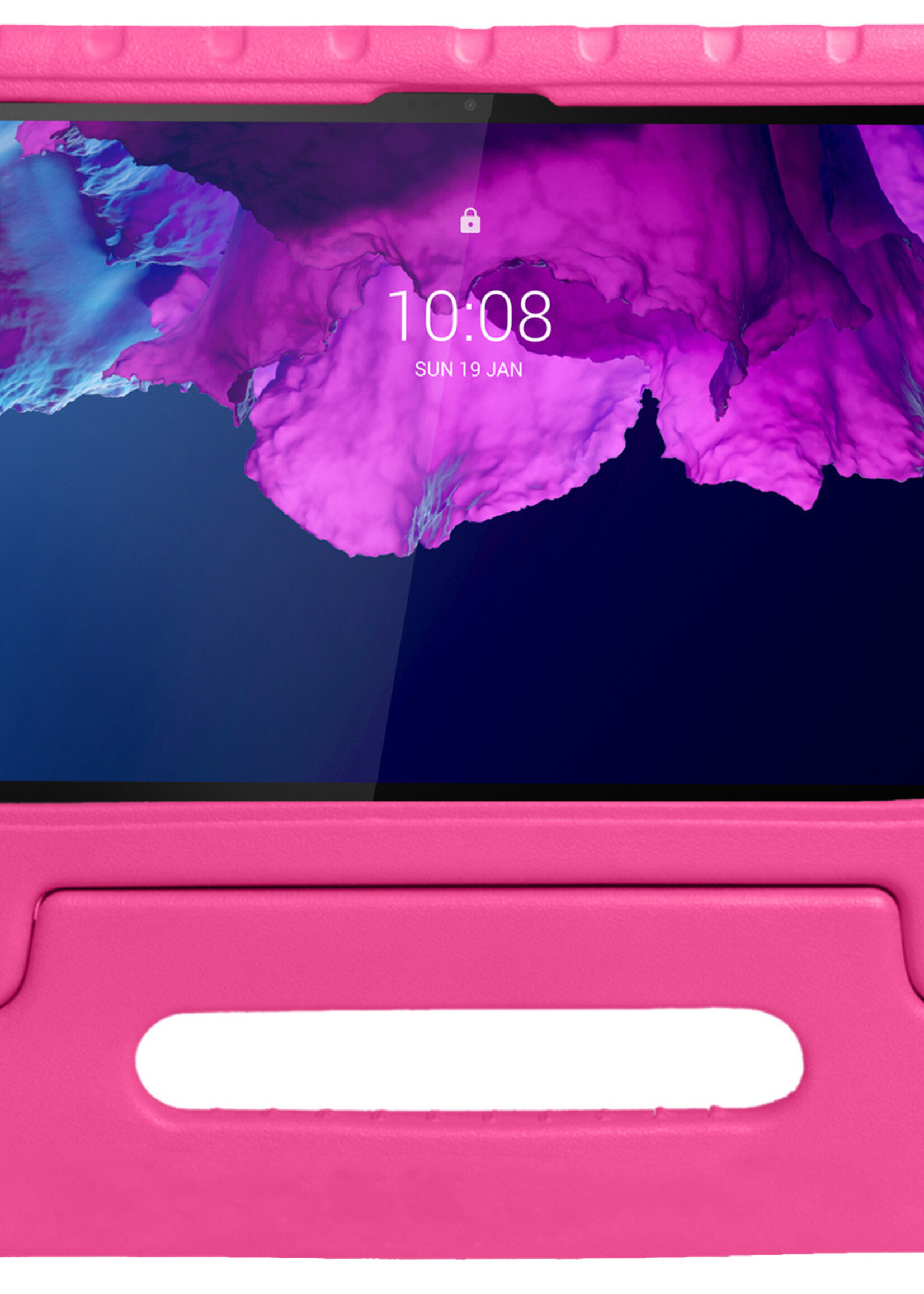 BTH Kinderhoes Geschikt voor Lenovo Tab P11 Hoes Kinder Hoesje Kids Case Cover Kidsproof Met Screenprotector - Hoesje Geschikt voor Lenovo Tab P11 Hoesje Kinder Hoes - Roze