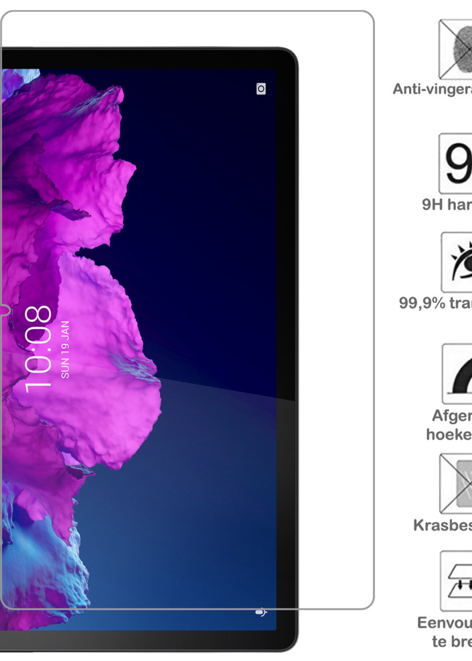 BTH Kinderhoes Geschikt voor Lenovo Tab P11 Hoes Kinder Hoesje Kids Case Cover Kidsproof Met Screenprotector - Hoesje Geschikt voor Lenovo Tab P11 Hoesje Kinder Hoes - Zwart