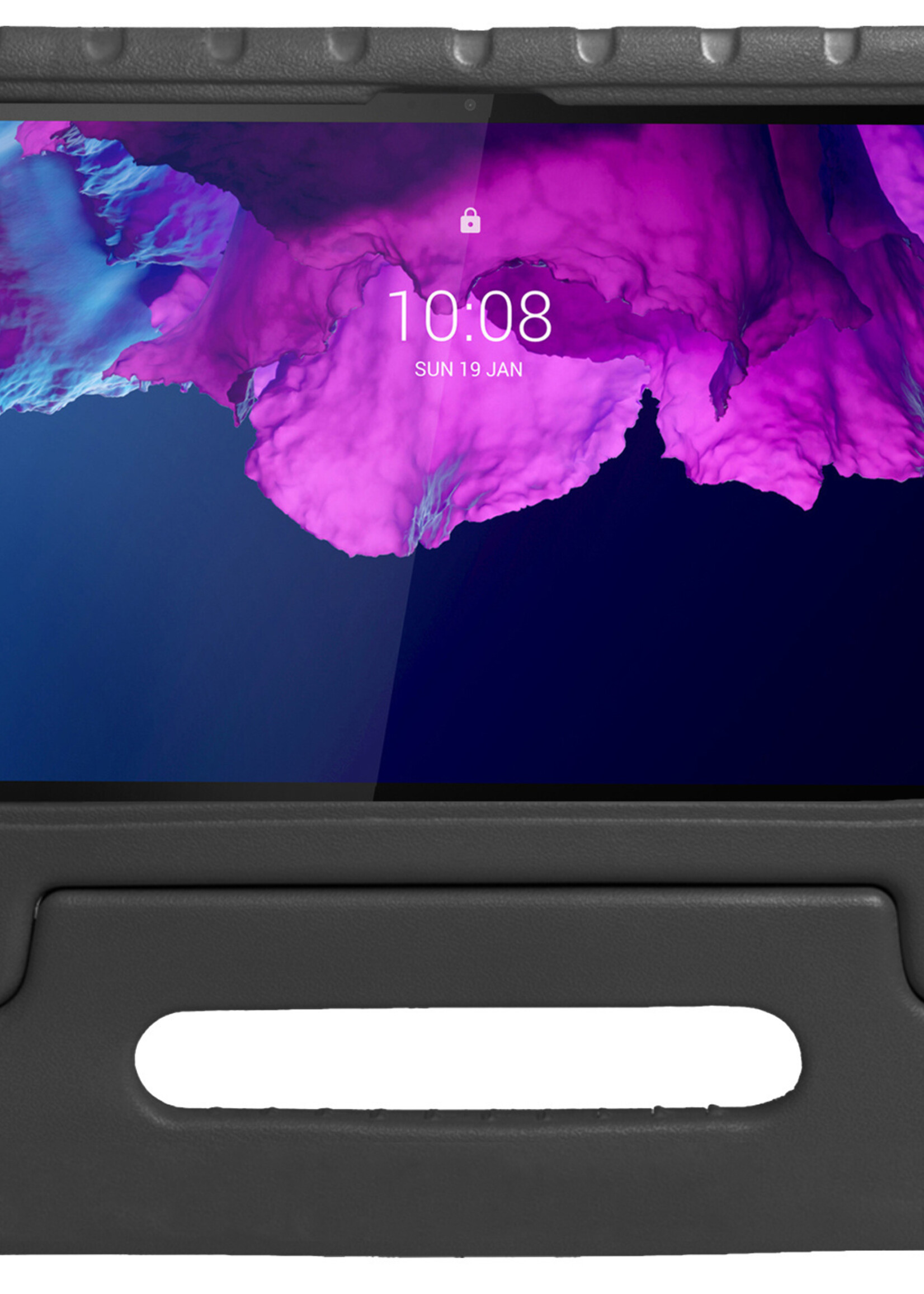 BTH Kinderhoes Geschikt voor Lenovo Tab P11 Hoes Kinder Hoesje Kids Case Cover Kidsproof Met Screenprotector - Hoesje Geschikt voor Lenovo Tab P11 Hoesje Kinder Hoes - Zwart