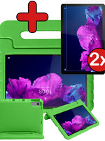 BTH BTH Lenovo Tab P11 Kinderhoes Met 2x Screenprotector - Groen