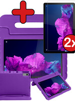BTH BTH Lenovo Tab P11 Kinderhoes Met 2x Screenprotector - Paars