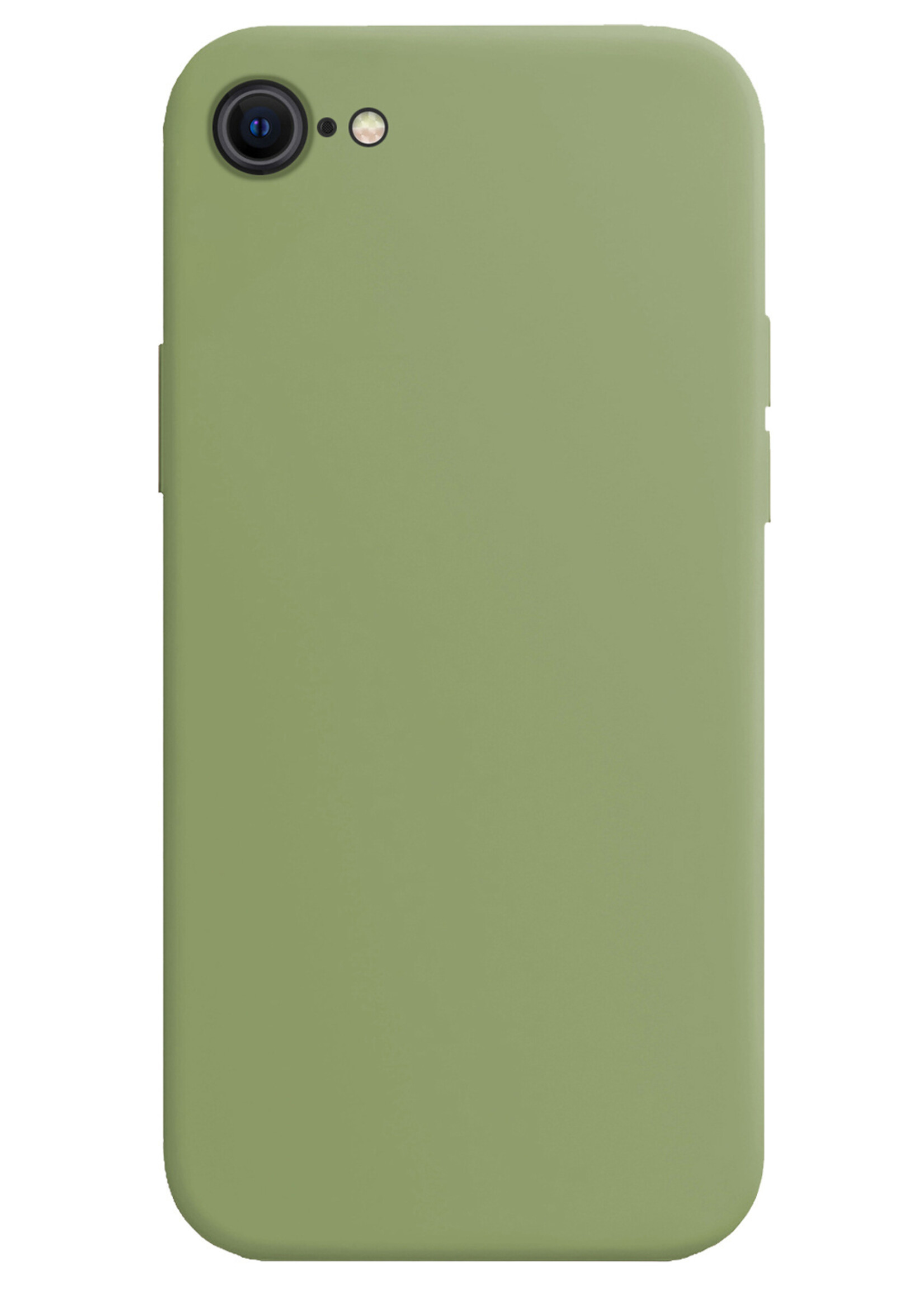 BTH Hoes voor iPhone SE 2022 Hoesje Siliconen Case Back Cover Hoes Groen - Hoes voor iPhone SE 2022 Hoesje Cover Hoes Siliconen
