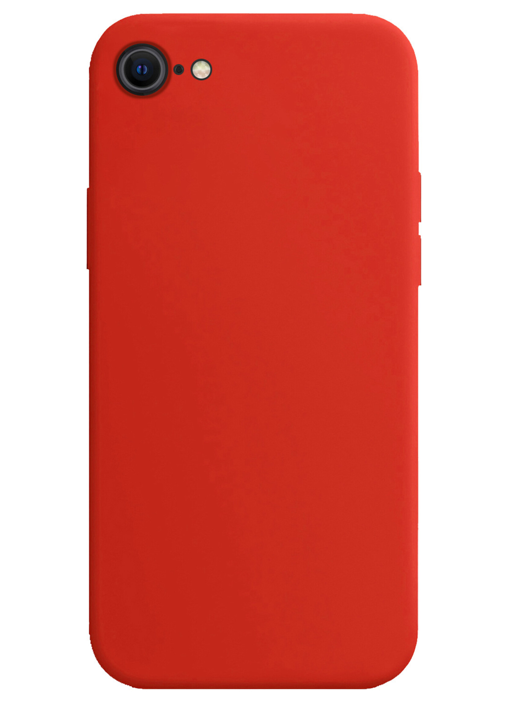 BTH Hoes voor iPhone SE 2022 Hoesje Siliconen Case Back Cover Hoes Rood - Hoes voor iPhone SE 2022 Hoesje Cover Hoes Siliconen