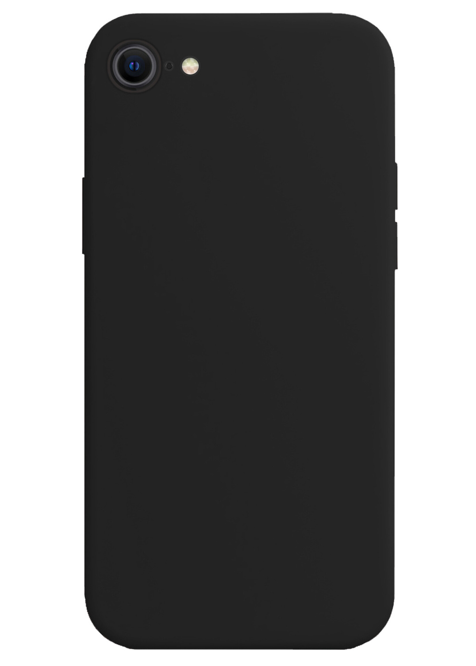 BTH Hoes voor iPhone SE 2022 Hoesje Siliconen Case Back Hoes - Hoes voor iPhone SE 2022 Hoes Cover Siliconen - Zwart