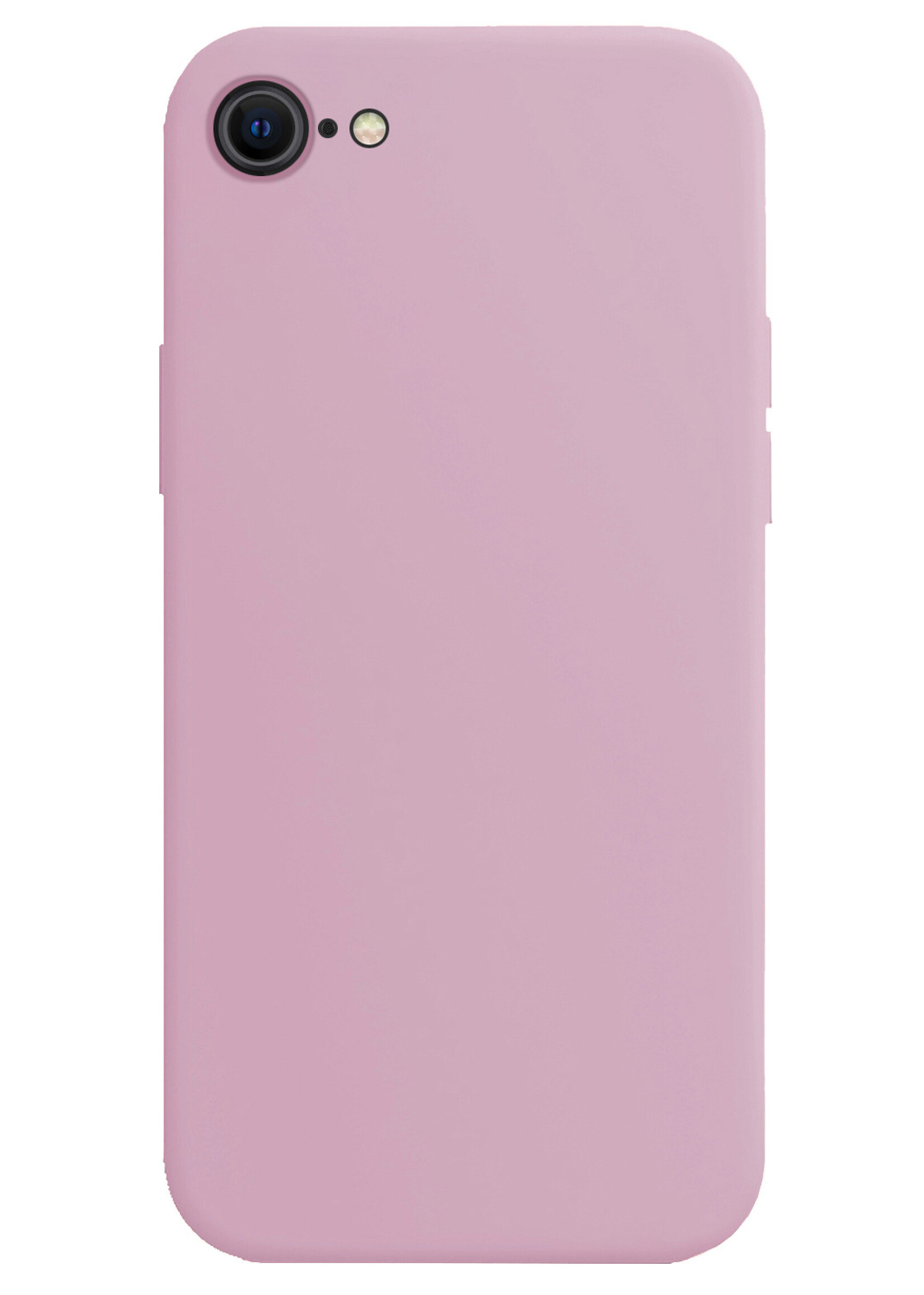 BTH Hoesje Geschikt voor iPhone SE 2022 Hoesje Siliconen Case Hoes - Hoes Geschikt voor iPhone SE (2022) Hoes Cover Case - Lila - 2 PACK