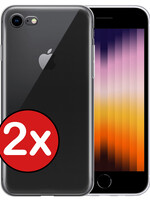 BTH BTH iPhone SE 2022 Hoesje Siliconen - Transparant - 2 PACK