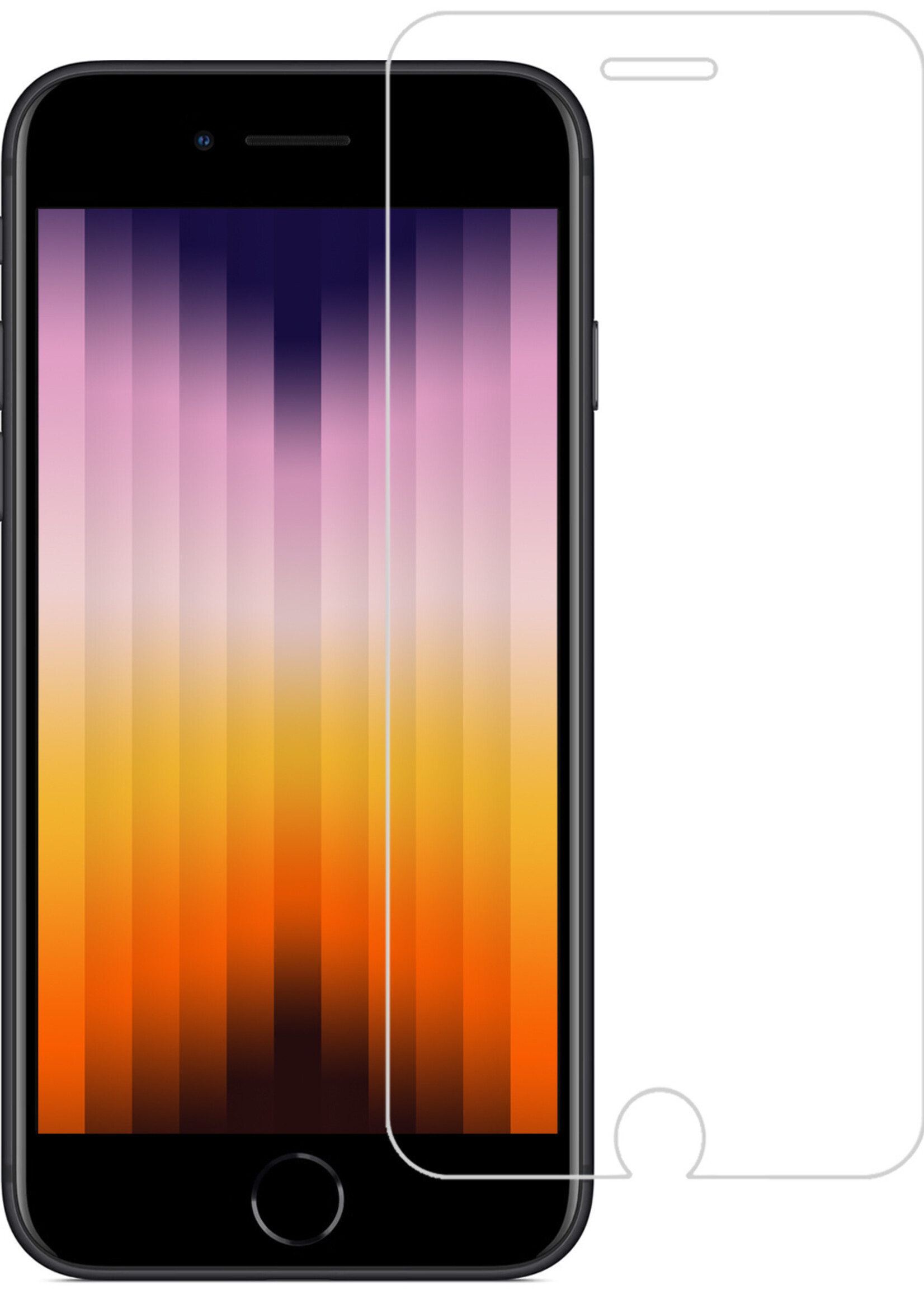 BTH Screenprotector voor iPhone SE 2022 Screenprotector Glas Tempered Glass Gehard - Screenprotector voor iPhone SE 2022 Screen Protector