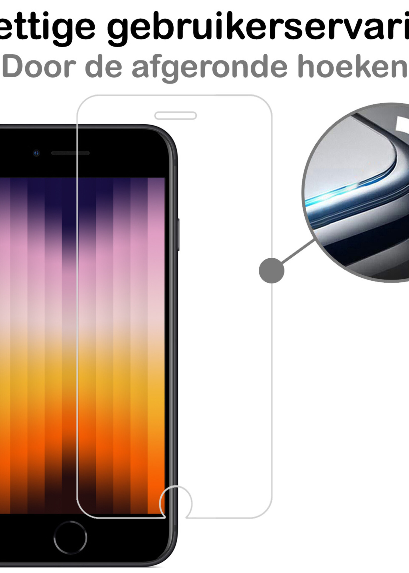 BTH Screenprotector voor iPhone SE 2022 Screenprotector Glas Tempered Glass Gehard - Screenprotector voor iPhone SE 2022 Screen Protector