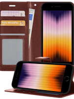 BTH BTH iPhone SE 2022 Hoesje Bookcase - Bruin