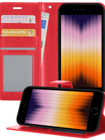BTH BTH iPhone SE 2022 Hoesje Bookcase - Rood
