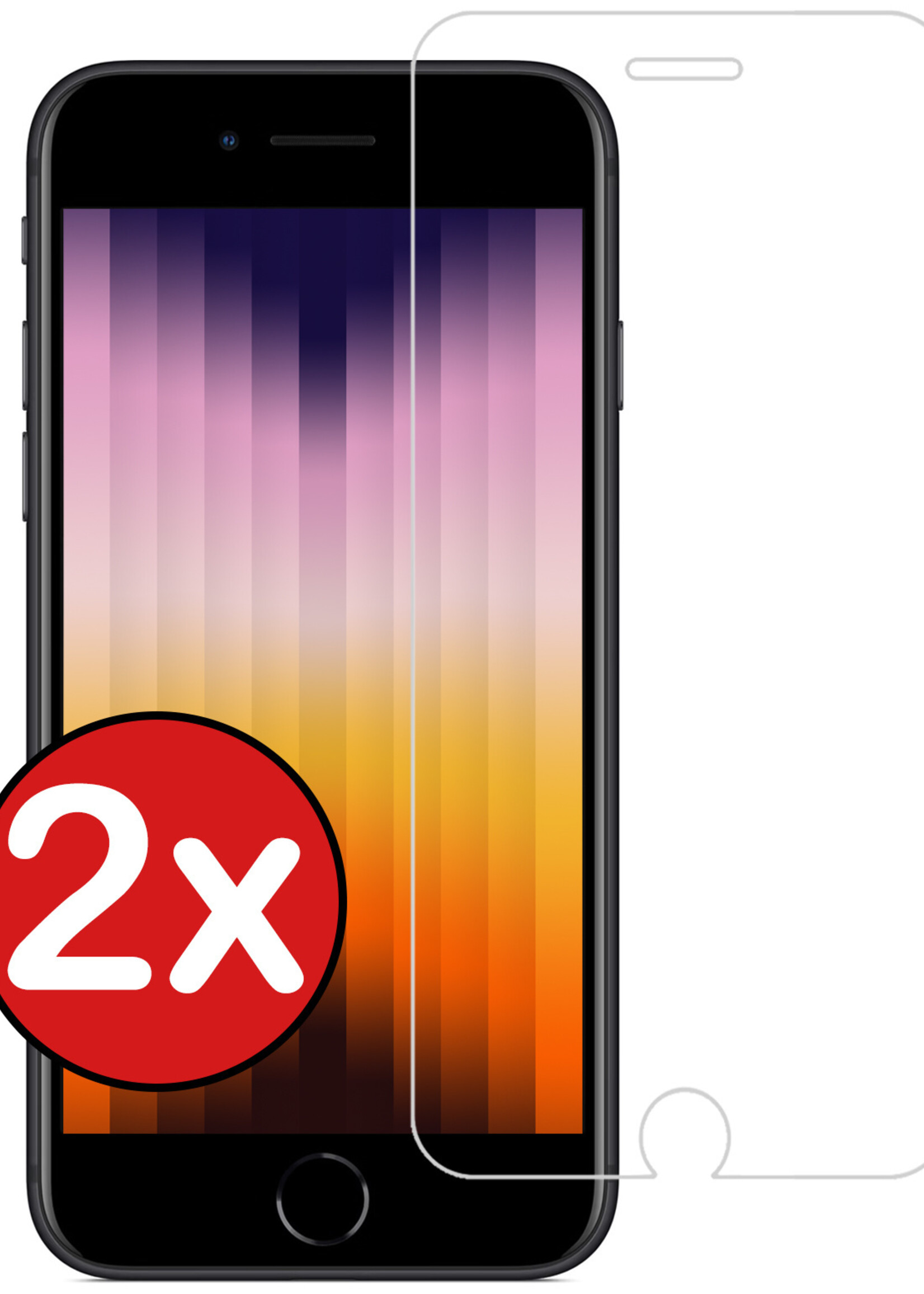 BTH Screenprotector Geschikt voor iPhone SE 2022 Screenprotector Glas Gehard Tempered Glass - Screenprotector Geschikt voor iPhone SE (2022) Screen Protector Screen Cover - 2 PACK