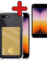 BTH BTH iPhone SE 2022 Hoesje Pashouder Met Screenprotector