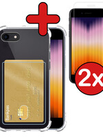 BTH BTH iPhone SE 2022 Hoesje Pashouder Met 2x Screenprotector